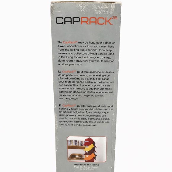 Perfect Curve CapRack 36 Hat Organizer Over Door Closet Cap Holder - Picture 9 of 9
